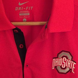 OHIO STATE BUCKEYES MEN'S Sz LARGE_ TEAM ISSUE POLO POLO